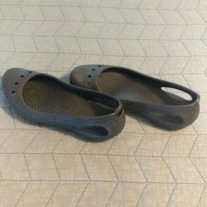 Crocs black slip-on flats women's size 8